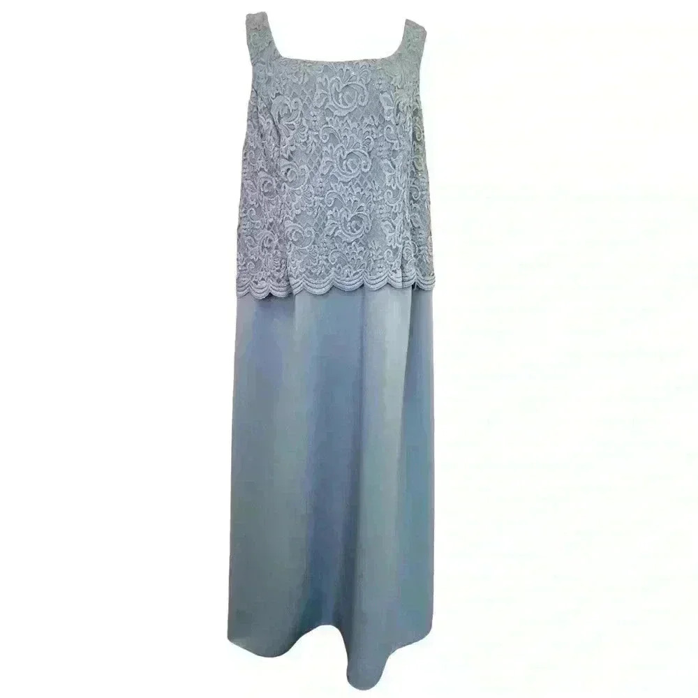ALEX EVENINGS (mother of the bride) Trimmed Laced Sleeveless Dress Size 22W